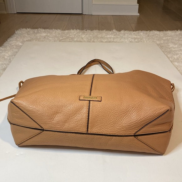 Rebecca Minkoff Peach Climbing Rope Unlined Leather Weekender Tote - Picture 7 of 9